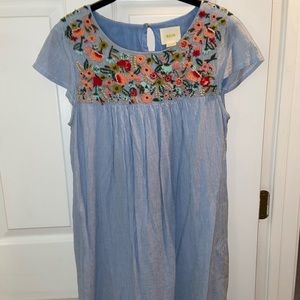 Maeve, Blue Short dress, floral design